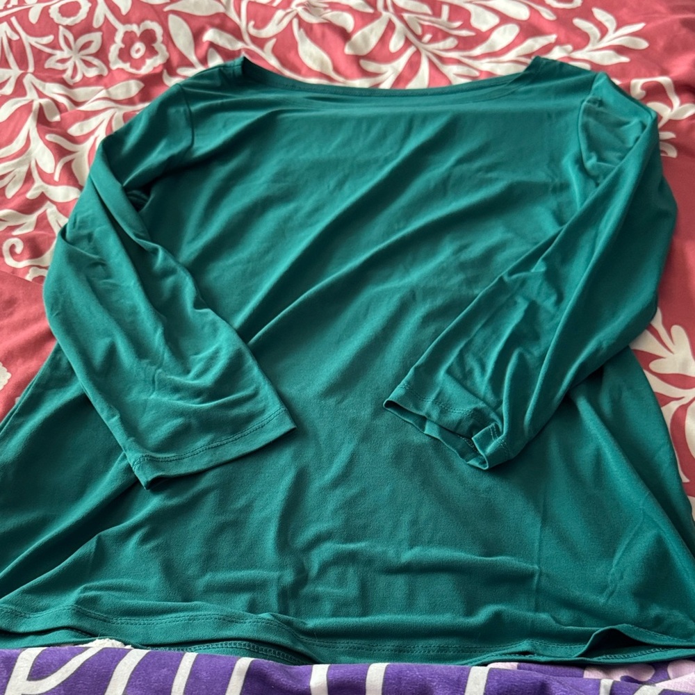 Susan Graver Emerald Long Sleeve Top
